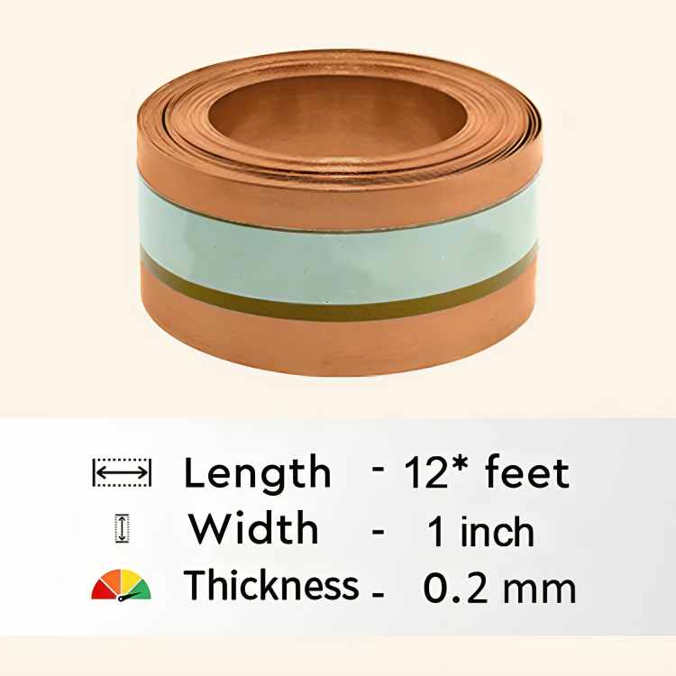 Vastu Vikalp 12 Feet 1 Inch Copper Strip – Pure Copper Energy Conductor for Vastu Remedies & Positivity