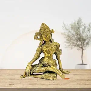 Divine Indra Dev Brass Idol – Lord of Power & Prosperity (15 CM)