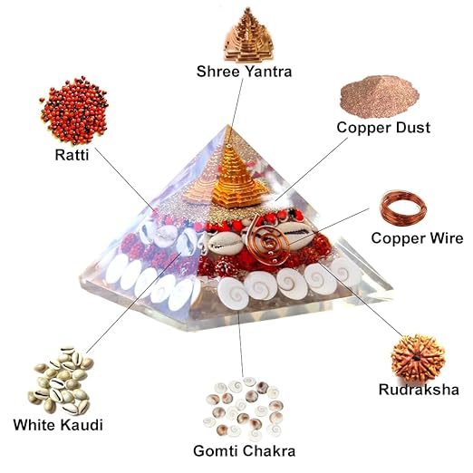 Orgone Pyramid Gomti Chakra With Kauri and Shree Yantra