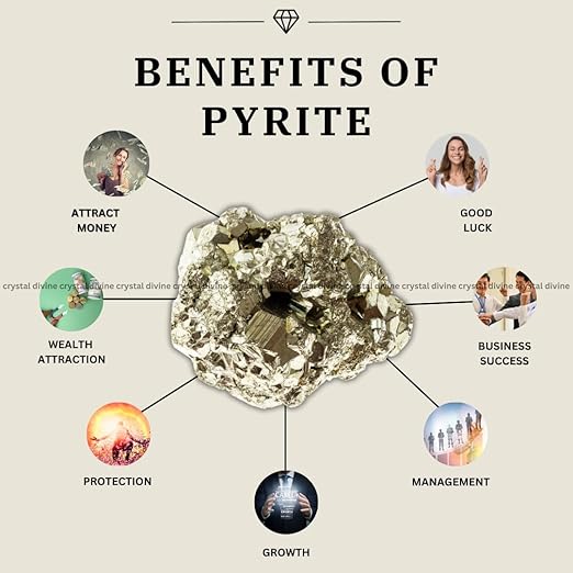 Pyrite Crystal Cluster Unique Peruvian Metallic Gem for Healing & Vitality