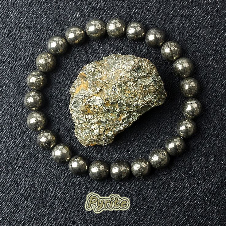 Certified Natural Pyrite Bracelet (FREE Pyrite Stone) – Stone of Wealth & Protection