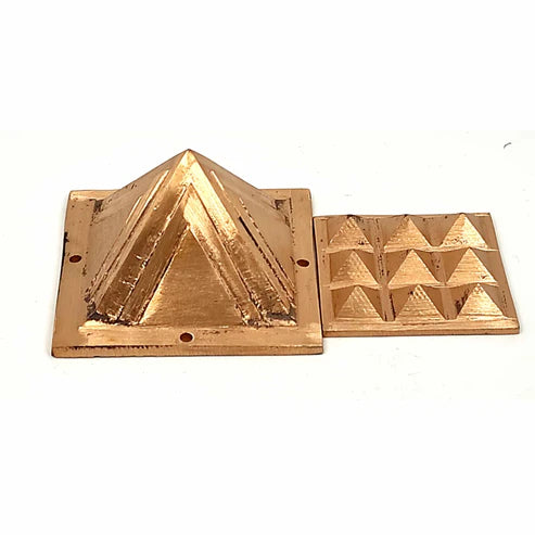 Metal Pyramid 2.5” (2 Layers) – Vastu & Feng Shui Energy Enhancer | Positive Energy, Protection & Harmony Tool