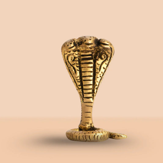 Golden Snake Idol – Symbol of Protection, Power & Spiritual Energy (5 × 2 cm)