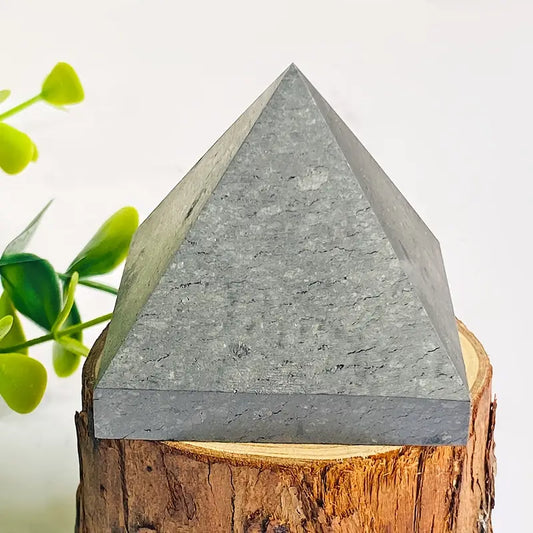 Natural Black Granite Pyramid – Harness Positive Energy & Protection