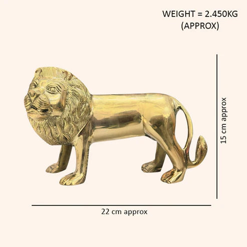 ✨ Golden Big Lion Showpiece – Strength & Prosperity Symbol