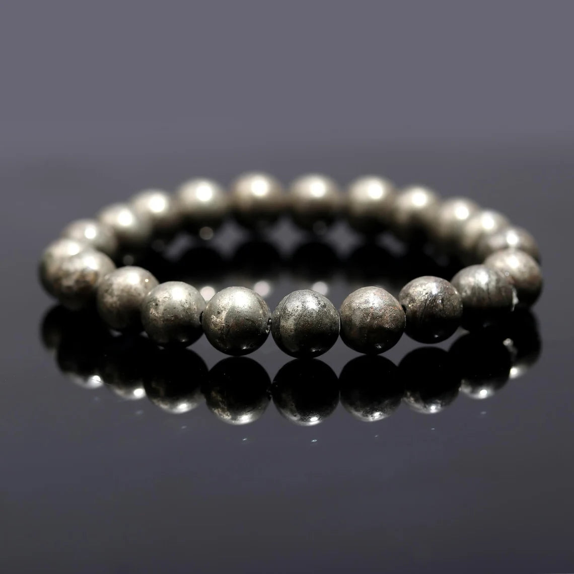 Certified Natural Pyrite Bracelet (FREE Pyrite Stone)  – Stone of Wealth & Protection