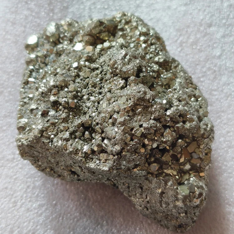 Pyrite Crystal Cluster Unique Peruvian Metallic Gem for Healing & Vitality