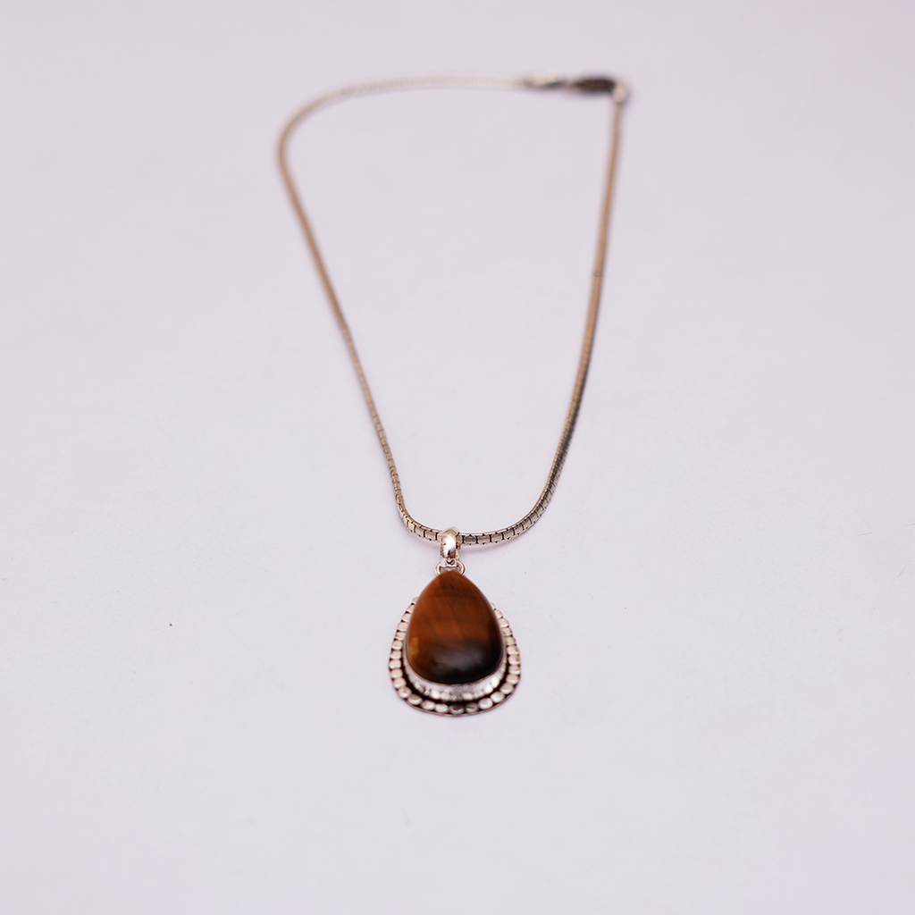 Natural Carnelian Stone Pendant long | लाल सुलेमानी पेंडेंट