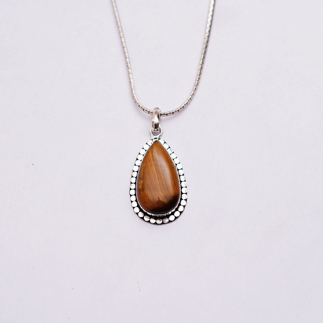 Natural Carnelian Stone Pendant long | लाल सुलेमानी पेंडेंट