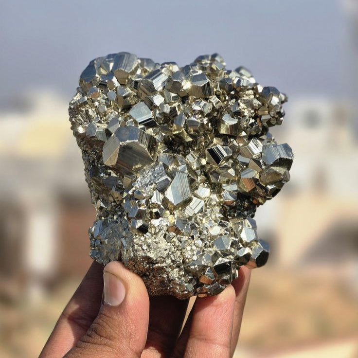 Certified Natural Pyrite Bracelet (FREE Pyrite Stone)  – Stone of Wealth & Protection