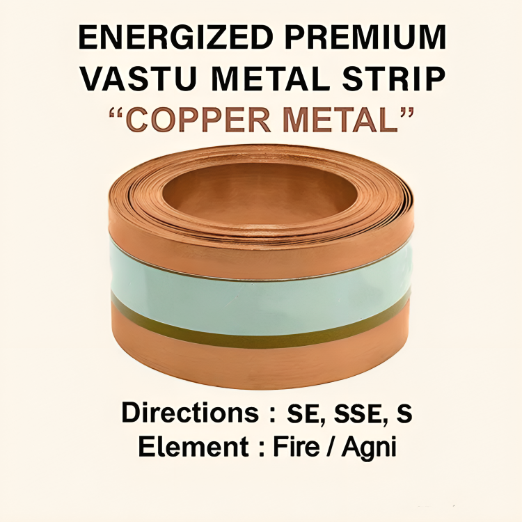 Vastu Vikalp 12 Feet 1 Inch Copper Strip – Pure Copper Energy Conductor for Vastu Remedies & Positivity