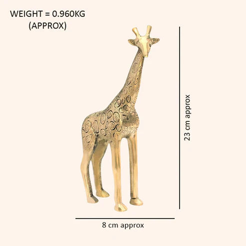 🦒 Golden Giraffe Showpiece – Symbol of Vision, Growth & Balance (23 × 8 cm)