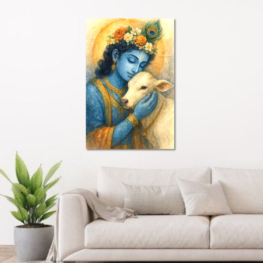 Shree Krishna Canvas Wall Painting