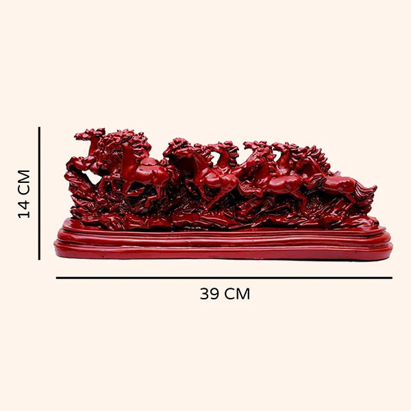 12 Red Running Horse Showpiece | Powerful Vastu Symbol for Success, Speed & Prosperity (Copy)