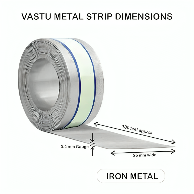 Vastu Vikalp 12 Feet 1 Inch Copper Strip – Pure Copper Energy Conductor for Vastu Remedies & Positivity