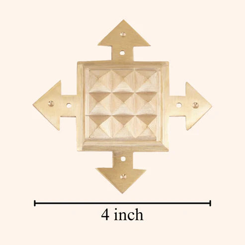 Brass Pyramid Arrow Helix – 4 Inch Vastu Energizer for Protection & Growth