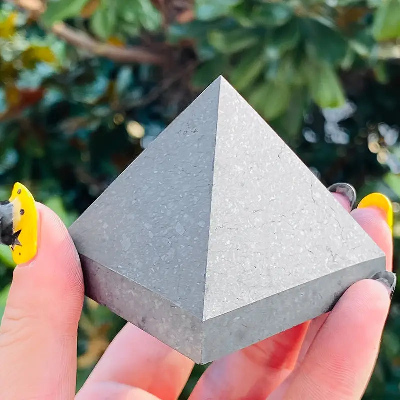 Natural Black Granite Pyramid – Harness Positive Energy & Protection