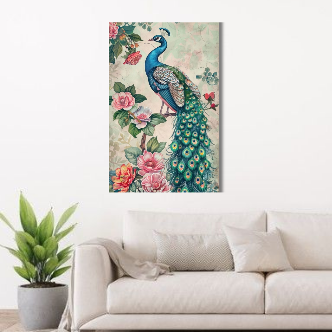 Peacock Canvas Wall Painting