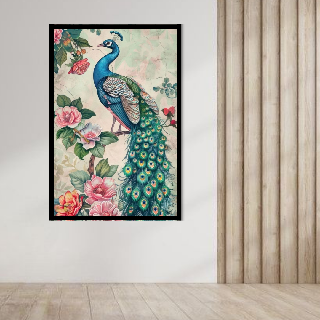 Peacock Canvas Wall Painting