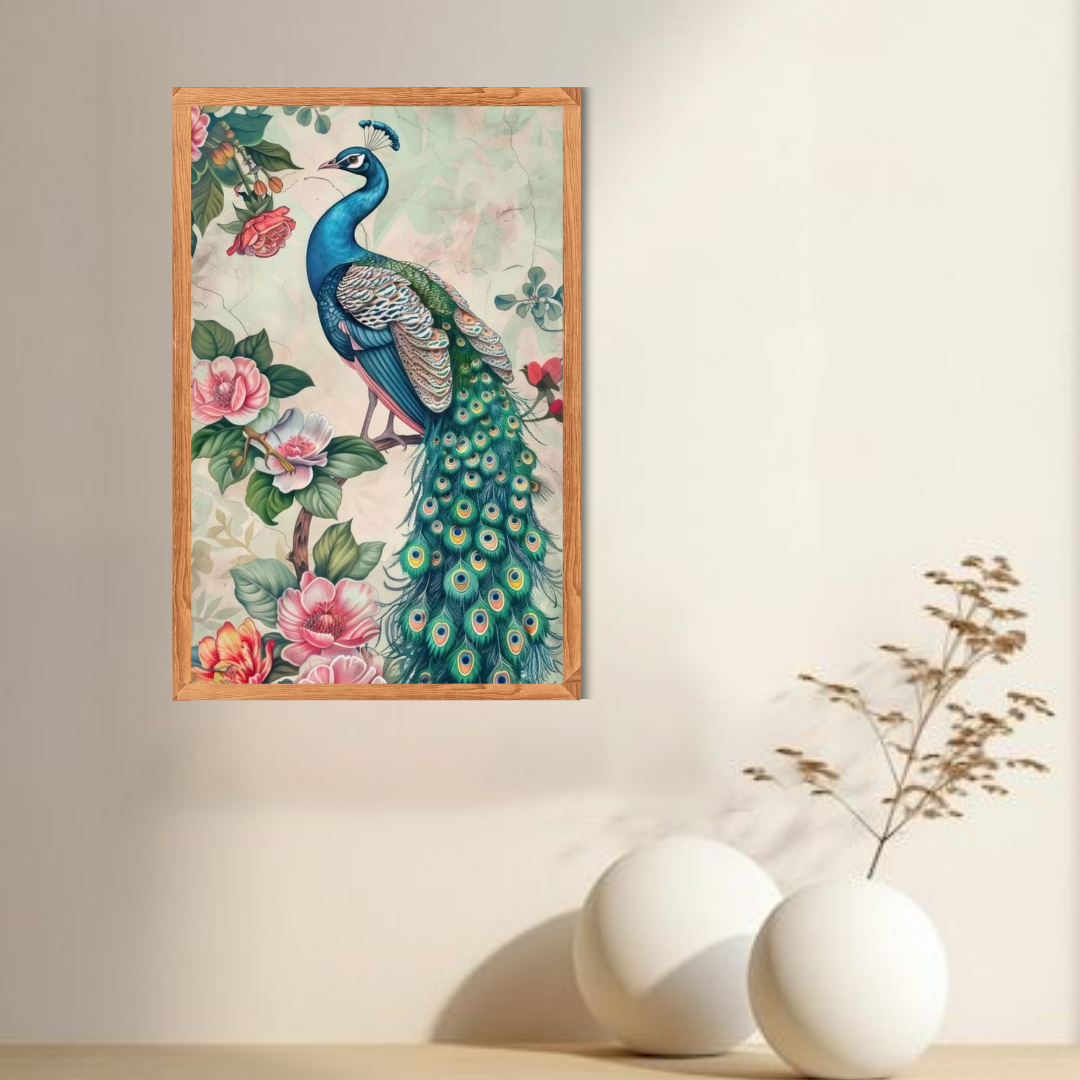 Peacock Canvas Wall Painting