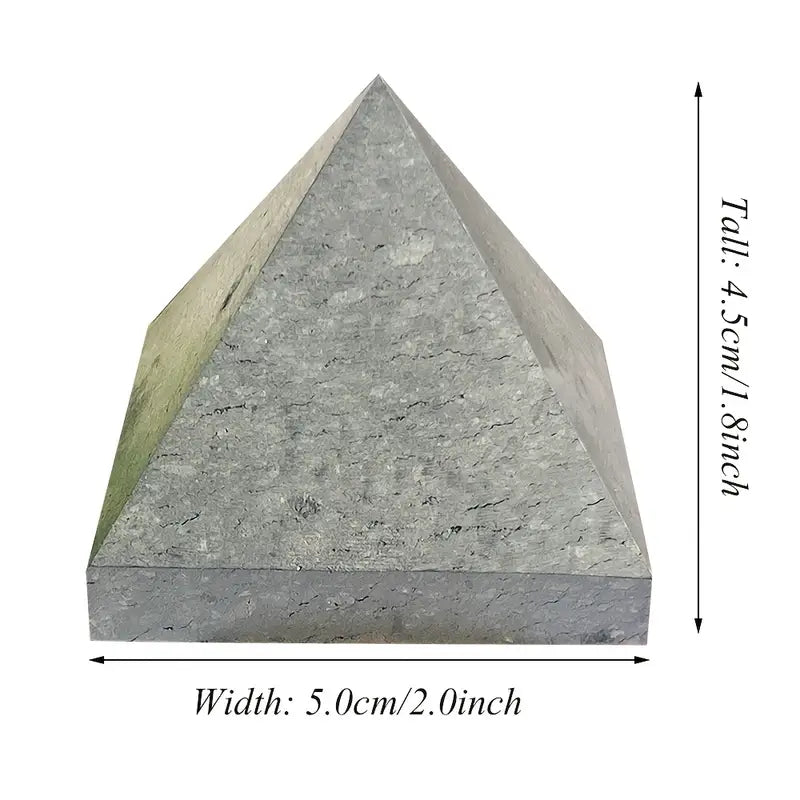 Natural Black Granite Pyramid – Harness Positive Energy & Protection