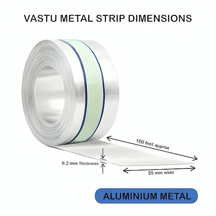 Vastu Vikalp 12 Feet 1 Inch Copper Strip – Pure Copper Energy Conductor for Vastu Remedies & Positivity