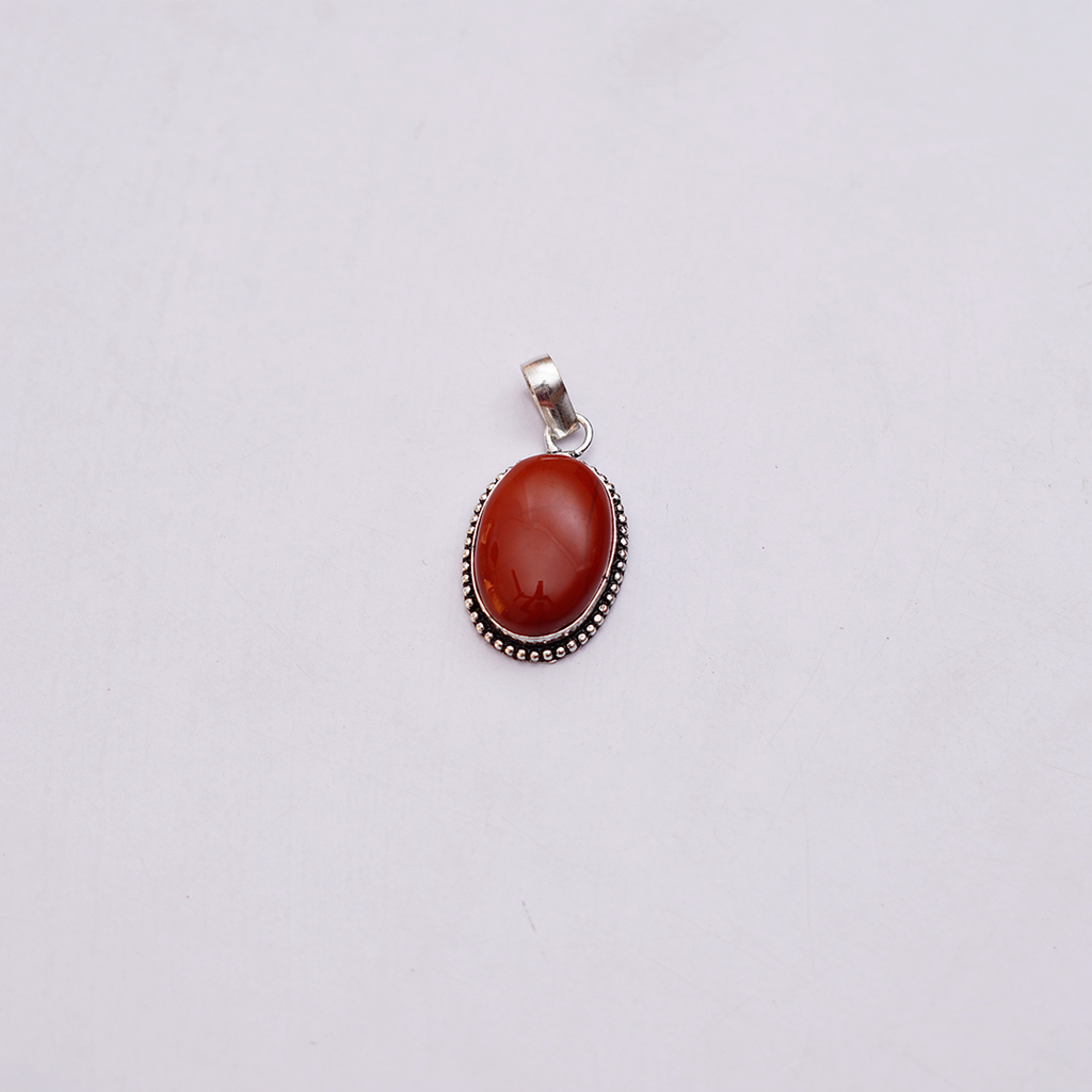 Natural Carnelian Stone Pendant| लाल सुलेमानी पेंडेंट