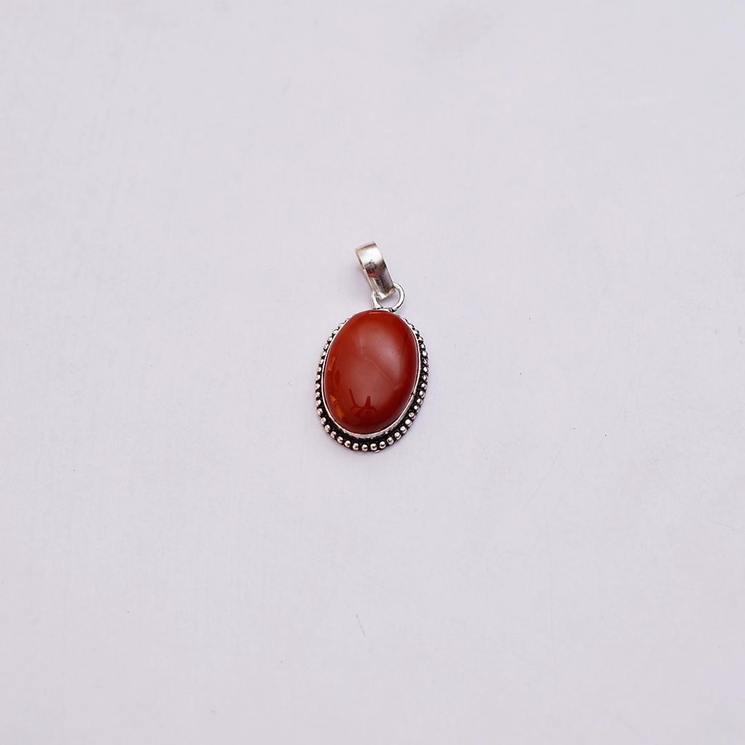Natural Carnelian Stone Pendant| लाल सुलेमानी पेंडेंट