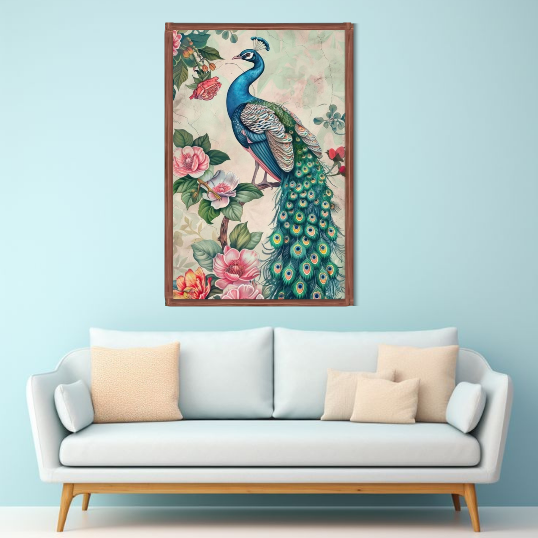 Peacock Canvas Wall Painting