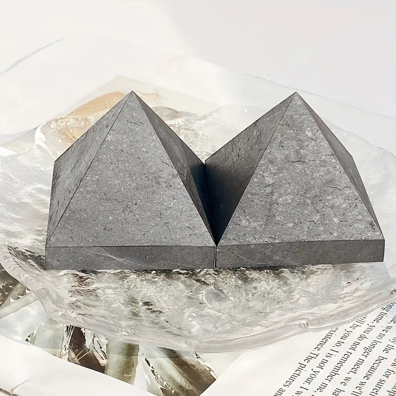 Natural Black Granite Pyramid – Harness Positive Energy & Protection