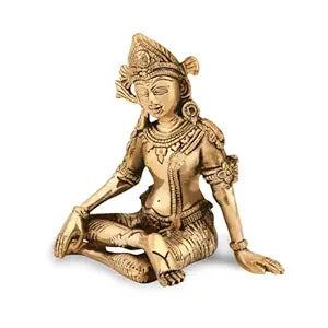 Divine Indra Dev Brass Idol – Lord of Power & Prosperity (15 CM)