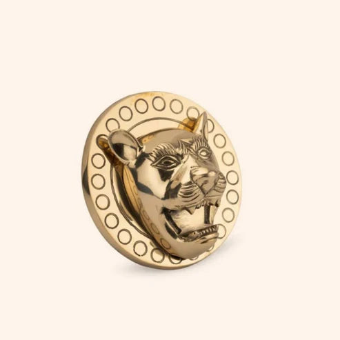 🦁 Lion with Talwar Wall Hanging – Symbol of Power, Protection & Courage (10 cm)