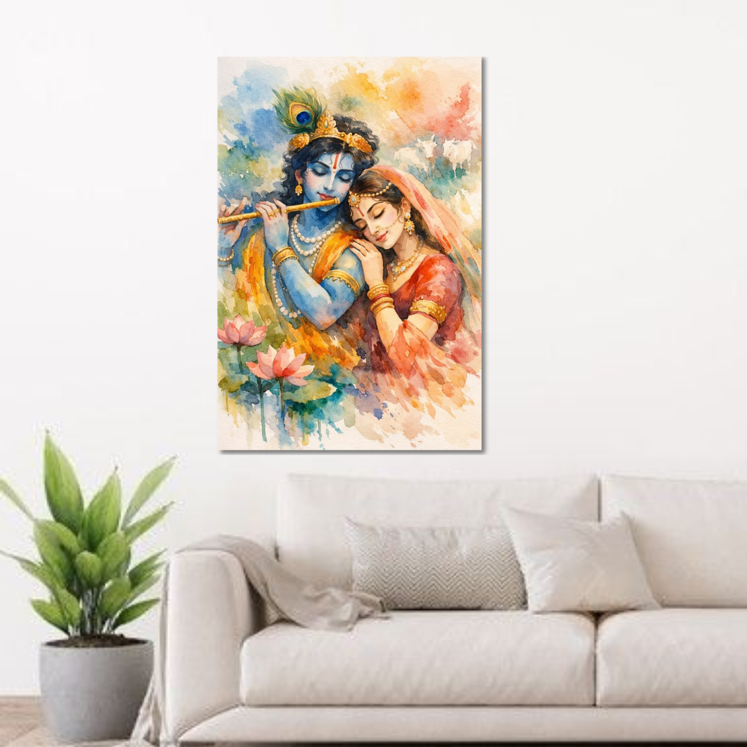 Shree Radha Krishna Canvas Wall Painting