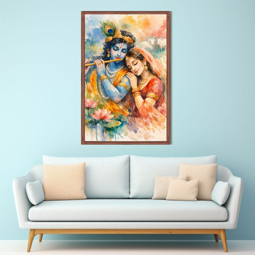 Shree Radha Krishna Canvas Wall Painting