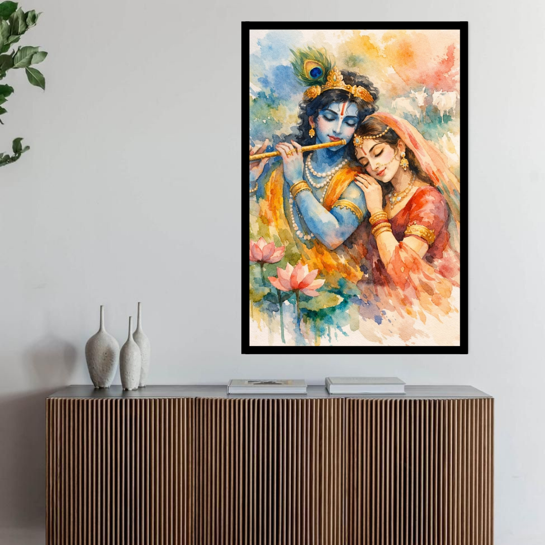 Shree Radha Krishna Canvas Wall Painting