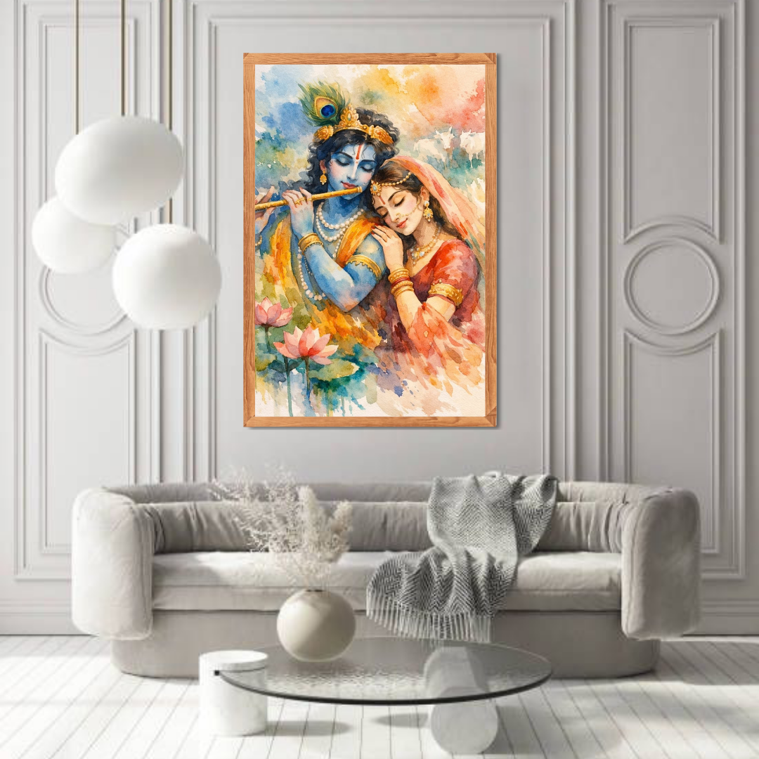 Shree Radha Krishna Canvas Wall Painting