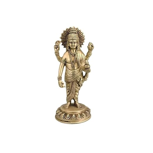 🌿 Lord Dhanvantri Idol – Symbol of Health, Healing & Prosperity (19 × 9 cm)