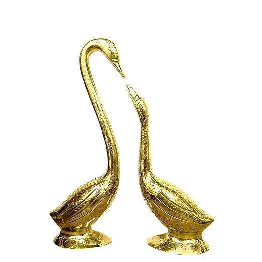 ✨ Golden Swan Pair Showpiece – Symbol of Love, Harmony & Prosperity (28 cm & 22 cm)