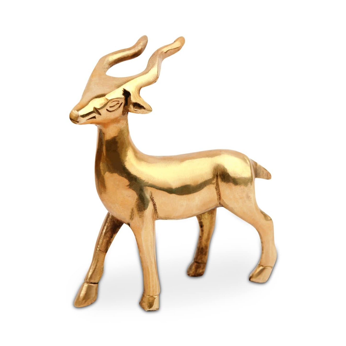 🦌 Golden Small Deer Showpiece – Symbol of Grace, Peace & Good Fortune (9.5 × 9 cm)