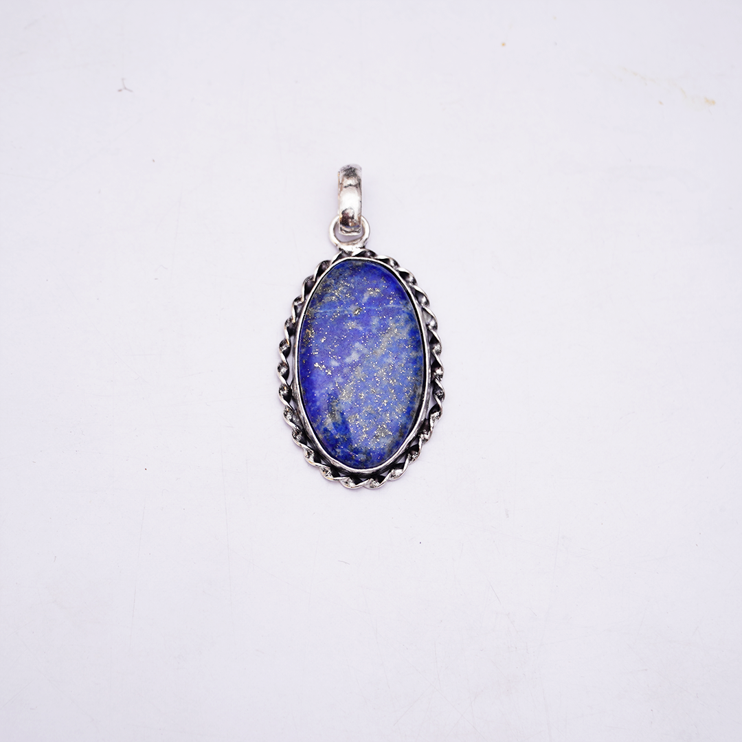 Natural Lapis Lazuli Pendant — प्राकृतिक लैपिस लाजुली पेंडेंट