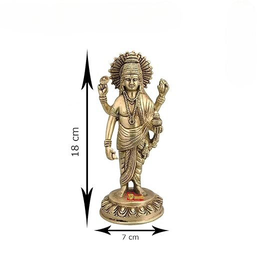 🌿 Lord Dhanvantri Idol – Symbol of Health, Healing & Prosperity (19 × 9 cm)