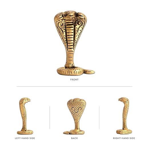 🐍 Golden Snake Idol – Symbol of Protection, Power & Spiritual Energy (5 × 2 cm)