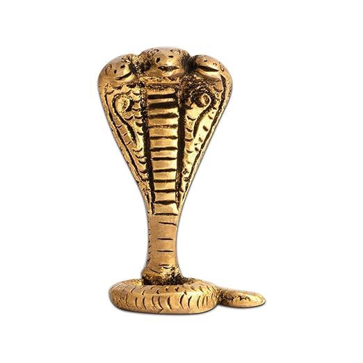 🐍 Golden Snake Idol – Symbol of Protection, Power & Spiritual Energy (5 × 2 cm)