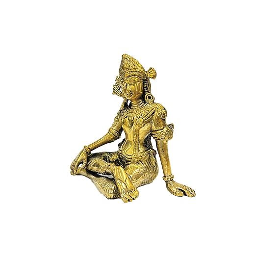 Divine Indra Dev Brass Idol – Lord of Power & Prosperity (15 CM)