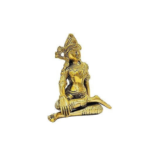 Divine Indra Dev Brass Idol – Lord of Power & Prosperity (15 CM)