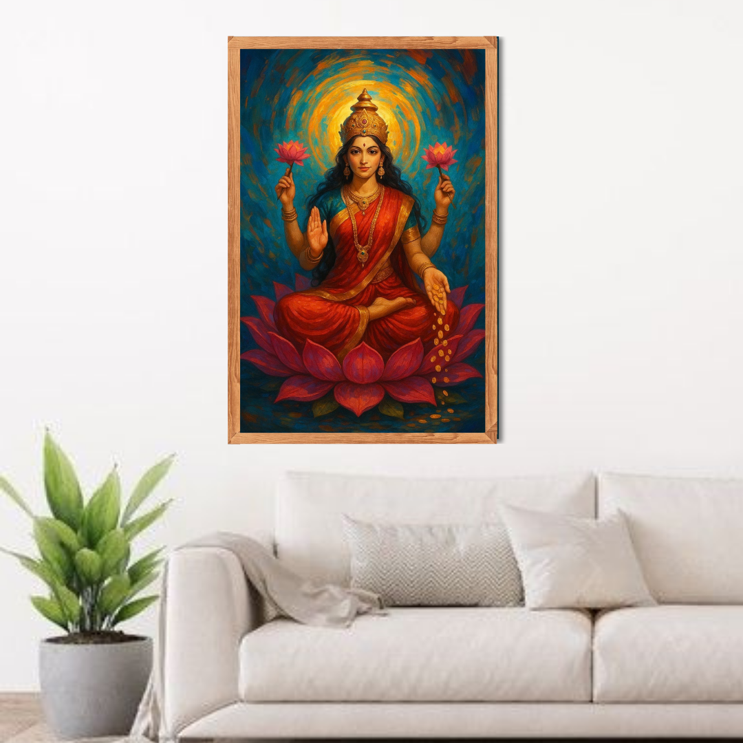 Shree Laxhmi ji Canvas Wall Painting
