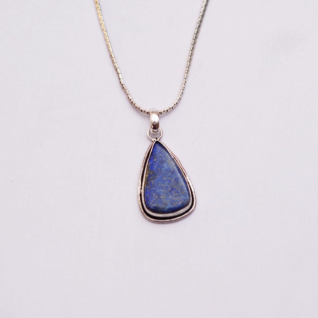 Natural Lapis Lazuli Teardrop Pendant