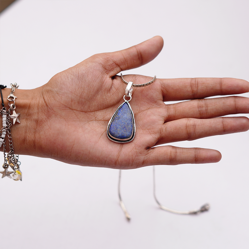 Natural Lapis Lazuli Teardrop Pendant