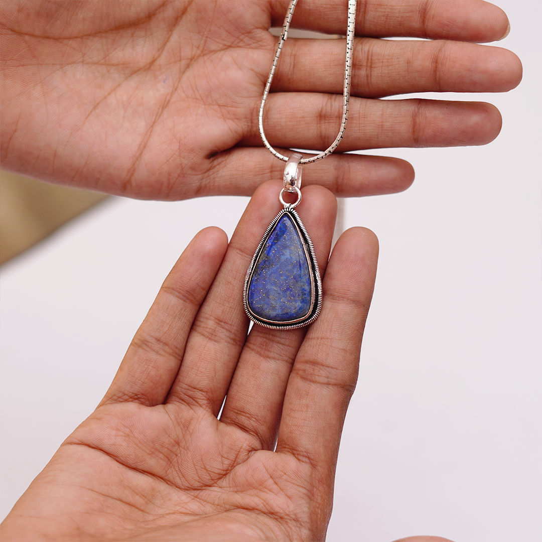 Natural Lapis Lazuli Teardrop Pendant