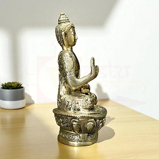 🌼 Buddha Ji Idol – Symbol of Peace, Positivity & Spiritual Harmony (19 × 12 cm)